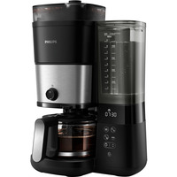 Philips All-in-1 Brew HD7888/01, Filtermaschine schwarz/edelstahl, Mit Mahlwerk, 1000 Watt, 10 Tassen