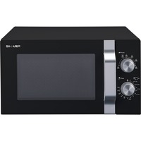 SHARP R204BA, Mikrowelle schwarz/silber