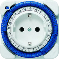 Theben Steckdosen-Zeitschaltuhr TIMER 26 weiß, Analoge Schaltuhr für Schutzkontakt-Steckdosen