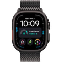Apple Watch Ultra 4, Smartwatch Titan schwarz, 49 mm, Milanaise Armband Titan schwarz L, Cellular