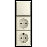 Busch-Jaeger Kombination Wippschalter 2601/6/20/2 EAPBJ522 weiß, Retail