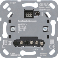 Gira Relaisschalteinsatz System 3000, Schalten von Beleuchtungen und einphasigen Motoren Retail