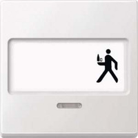 Merten Wippe Kontrast Fenster mit Schriftfeld weiß, Retail