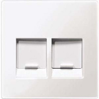 Merten Zentralplatte zweifach passend für Modular Jack weiß, Retail