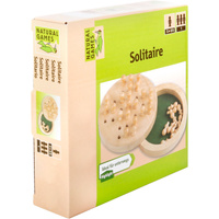 VEDES Solitaire Holzspiel mit 12 Zentimeter Durchmesser, Geschicklichkeitsspiel holz