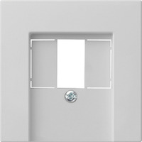 Gira Abdeckung für Telekommunikations-Anschluss-Einheit und Universal-Serieller Bus matt lackiert grau, Retail