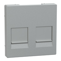 Merten Zentralplatte zwei fach für Modular Jack aluminium, Retail