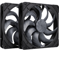 Noctua NF-A14x25 G2 PWM Sx2-PP chromax.black, Gehäuselüfter schwarz, PWM-Anschluss, 2 Lüfter, 140 mm