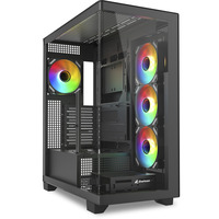 Sharkoon ELITE SHARK CA500 , Tower-Gehäuse schwarz, Tempered Glass x 2