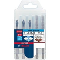 Bosch EXPERT HEX-9 HardCeramic Bohrer Mixed-Set, Ø 6mm, Bohrer-Satz 5-teilig, inkl. 2 CYL-3-Betonbohrer