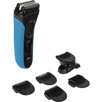 Braun Series 3 3010BT , Rasierer schwarz/blau, Wet&Dry