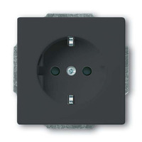 Busch-Jaeger Schutzkontakt Steckdosen-Einsatz mit erhöhtem Berührungsschutz anthrazit, Retail