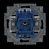 Busch-Jaeger Taster-Einsatz einpoliger Schließer mit Steckklemme, Unterputz, 250 Volt, 10 Ampere blau, Retail