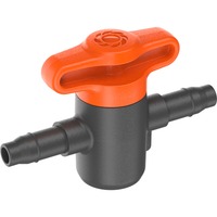 GARDENA Tropfsystem Absperrventil 4,6mm (3/16"), Regulierventil grau/orange, 2 Stück