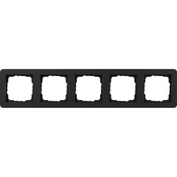 Gira Abdeckrahmen 5fach, Abdeckung schwarz, Retail