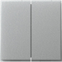 Gira Wippe zwei fach gerade, Abdeckung aluminium, Retail