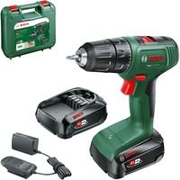 Bosch Heimwerken & Garten Akku-Bohrschrauber EasyDrill 18V-40 grün/schwarz, 2x Li-Ionen Akku 1,5Ah, Koffer, POWER FOR ALL ALLIANCE
