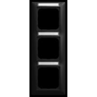 Busch-Jaeger Abdeckrahmen 3-fach 1723 NSK-915, Abdeckung schwarz, Retail