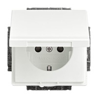 Busch-Jaeger Schutzkontakt Steckdosen Einsatz 20 EUKB-884 weiß, Retail