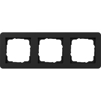 Gira Abdeckrahmen dreifach, lackierte matte Oberfläche, Kunststoff, Thermoplast, bruchsicher schwarz (matt), Retail