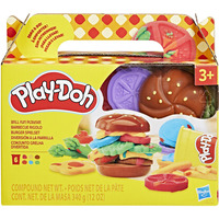 Hasbro Play-Doh Burger Spielset mit Knetwerkzeugen und Spielknete, Basteln 
