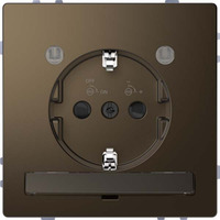 Merten Schutzkontakt-Steckdose mit Lichtauslass bronze, Retail