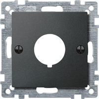 Merten Zentralplatte mit Einlochbefestigung und Schraubbefestigung für Befehlsgerät, Abdeckung anthrazit, Retail