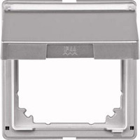 Merten Zwischenring Aquadesign mit Klappdeckel und Beschriftungsfeld, Abdeckung aluminium, Retail