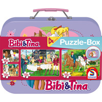 Schmidt Spiele Bibi & Tina Puzzle-Box im Metallkoffer 2x 100 Teile, 2x 150 Teile