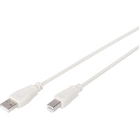 Digitus USB 2.0 Anschlusskabel USB-A (Stecker) > USB-B (Stecker) beige, 3 Meter