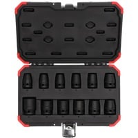 GEDORE Red Kraftschrauber-Steckschlüssel-Satz 1/2", 12-teilig rot/schwarz, SW 10mm - 24mm