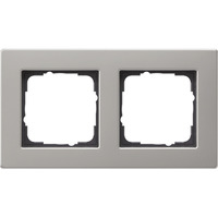 Gira Abdeckrahmen zwei fach für den flachen Einbau, Abdeckung edelstahl, Retail