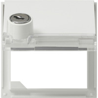 Gira Zentralplatte Klappdeckel verschließbar TX44, Rahmen weiß, Retail
