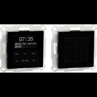 Merten Digital Audio Broadcasting Plus Radio Set mit Bluetooth und Lautsprecher MEG4375-0303 schwarz, Retail