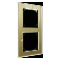 Merten Echtglasrahmen zwei-fach gold, Retail