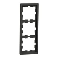 Merten Rahmen dreifach für Senkrecht- und Waagerechtmontage aus lackiertem Thermoplast anthrazit, Retail