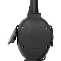 Merten Vollgummi Hängekupplung dreifach Typ 179851, Schutzkontaktkupplung, 16 Ampere, 250 Volt schwarz, Retail