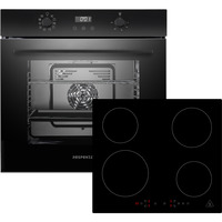 Respekta ASET7004295I, Backofen-Set schwarz