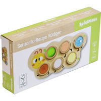 VEDES Sensorik-Spiel Raupe aus Holz zur Förderung der Sensorik und Feinmotorik, Bausteine 