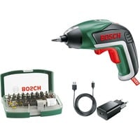 Bosch Heimwerken & Garten Akkuschrauber IXO 5, mit 32-teiligem Bit-Set grün/schwarz, Li-Ionen Akku 1,5Ah 3,6Volt