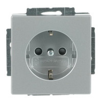 Busch-Jaeger Schutzkontakt Steckdosen Einsatz aluminium, Retail