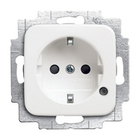 Busch-Jaeger Schutzkontaktsteckdose mit LED Kontrolllicht weiß, Retail