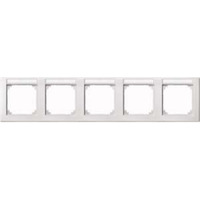 Merten Rahmen fünffach mit Beschriftungsträger weiß, Retail