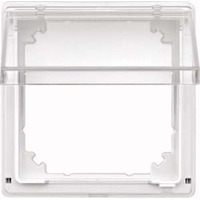Merten Zwischenring AQUADESIGN mit Klappdeckel transparent, Abdeckung weiß, Retail