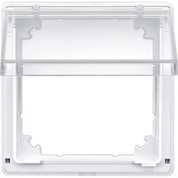 Merten Zwischenring AQUADESIGN mit Klappdeckel transparent, Abdeckung weiß, Retail