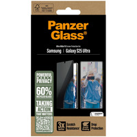 PanzerGlass Privacy Displayschutz Ultra-Wide Fit, Schutzfolie transparent, Samsung Galaxy S25 Ultra