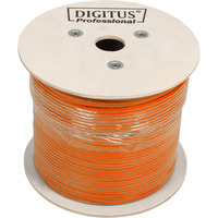 Digitus Professional Cat.7 S/FTP Verlegekabel simplex, B2ca orange, 500 Meter Trommel