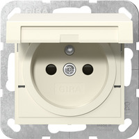 Gira Steckdose mit Erdungsstift Klappdeckel und erhöhtem Berührungsschutz weiß, Retail