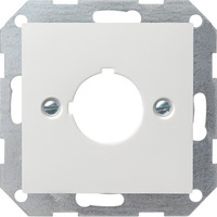 Gira Zentralplatte für 22,5 mm mit Tragring zur Aufnahme von Befehls- und Meldegeräten, Abdeckung weiß, Retail