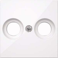 Merten Zentralplatte Antennendose für Koaxial-Antennensteckdosen Unterputz glänzend weiß (glänzend), Retail